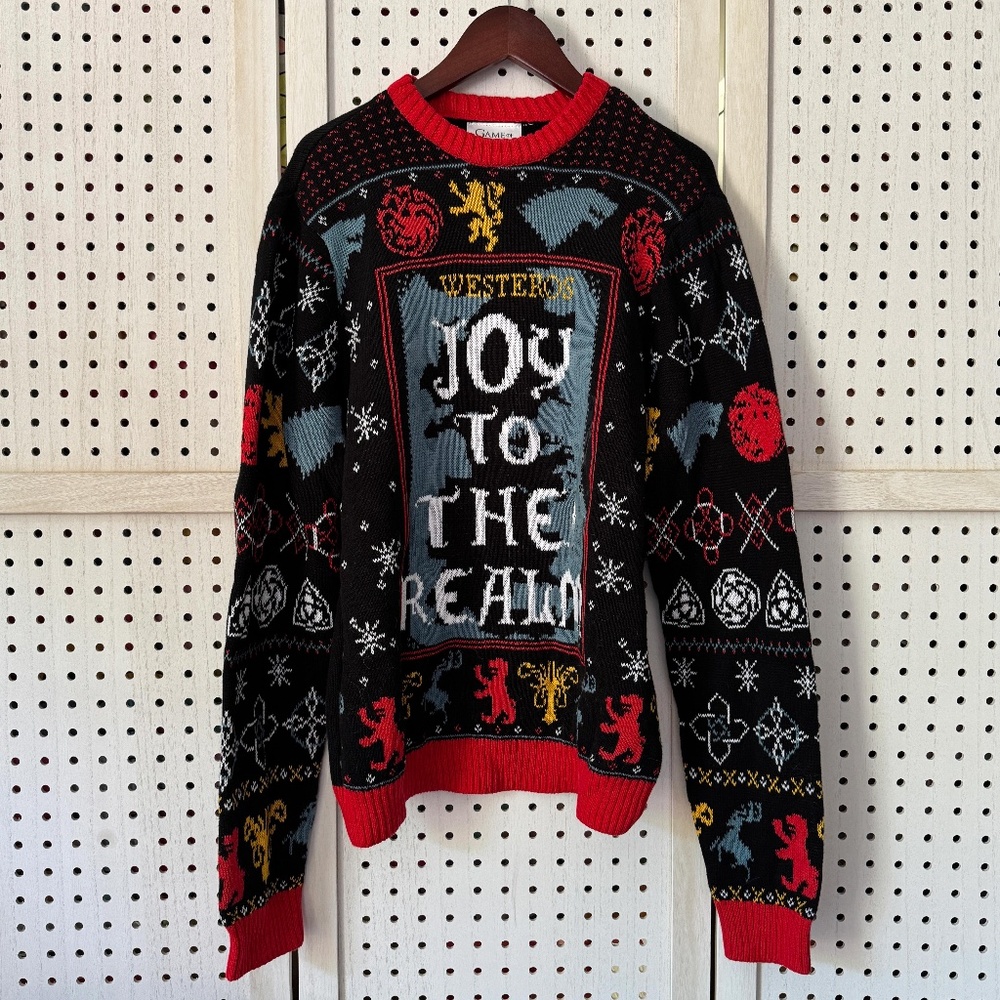 2018 Official HBO Game of Thrones Westeros Knit Christmas Sweater